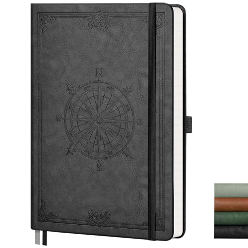 AHGXG Dotted Journal Notebook, 192 Pages, A5 Medium Size (5.7'' x 8.3'') - color: Black