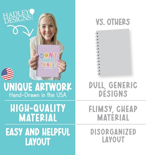 Undated Weekly Planner Spiral - Undated Weekly Planner Habit Tracker - color: Purple Pastel