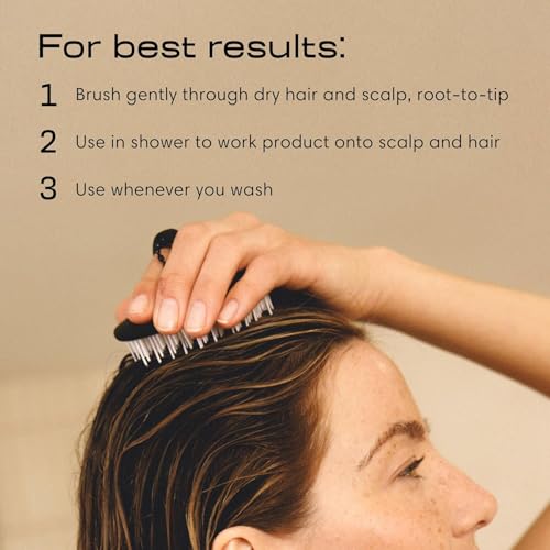 Jupiter Scalp Exfoliator - Scalp Massager Tool for Wet & Dry Hair - Ergonomic Detangler Brush - Dandruff Comb & Scrub to Remove Dandruff & Buildup and Support Circulation - Yellow - color: Yellow 1 Pack