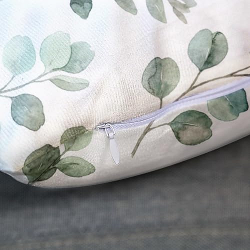 Emvency Throw Pillow Covers, 20 x 20 Inch, Eucalyptus Watercolor Greenery - size: 20" x 20" (Pack of 1)
