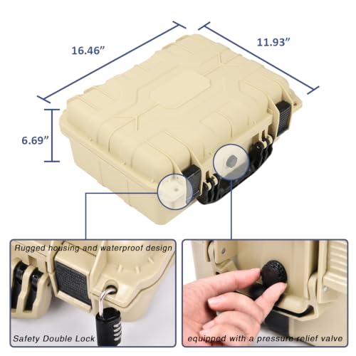 Adjustable Organizer Case Removable Dividers & Protective Foam for Camera - size: 1 Pack | DIY Divider | Medium | Beige & Black