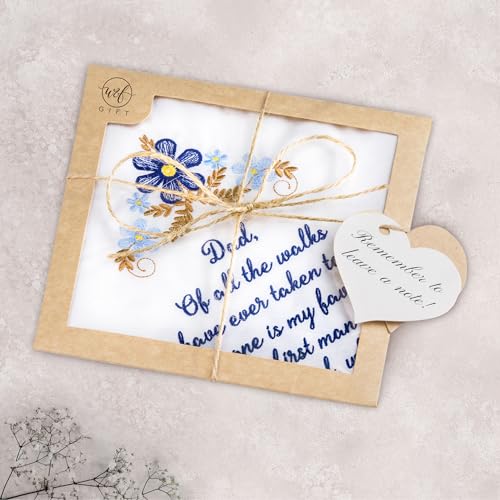 Mother of the Groom Gift Wedding Handkerchief Something Blue - color: Dad X 1 (Blue)