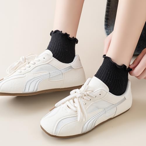 Mcool Mary Womens Ankle Ruffle Socks 6 Pack - color: Black, size: 5-9