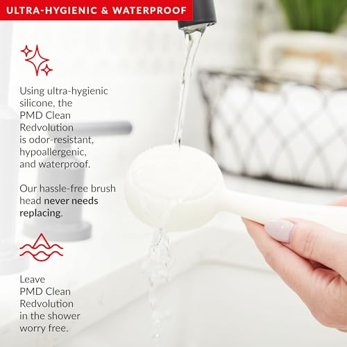 PMD Beauty Clean Facial Cleansing Brush – Waterproof Silicone Face Cleanser with Sonic Technology - color: Cream With Remove Cleansing Balm