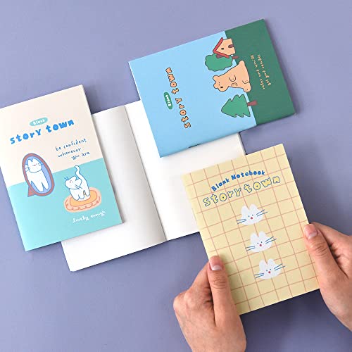 Monolike Story town Afternoon mini notebook 6p B-SET_Mini note, Pocket note, Blank note, Pocket size, a portable note, 48pages - color: Story town Afternoon mini notebook 6p B-SET