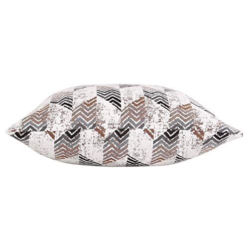 Yeiotsy Pack of 2 Nordic Style Decorative Throw Pillow Covers for Sofa Bed Card Chair Geometric Cushion Cases Jacquard Chenille (Coffee Rhombus, 18 X 18 Inches) - color: Coffee Rhombus