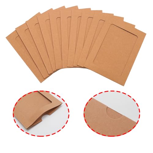 30Pcs 4x5Inch Brown Paper Photo Frames with String & Clips - color: Brown, size: 4x5inch