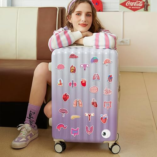50Pcs Cute Cartoon Body Organs Stickers, Human Organ Stickers, Human Biology Student Stickers for Doctors Nurses Teacher, Vinyl Stickers for Adults Water Bottle Laptop Decor Party Favors Gifts - color: Cartoon Body Organs
