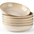 AmorArc 8.5’’ Ceramic Pasta Bowls Set of 6, 36oz Large Stoneware Bowls Set - color: Otameal, size: Set of 6
