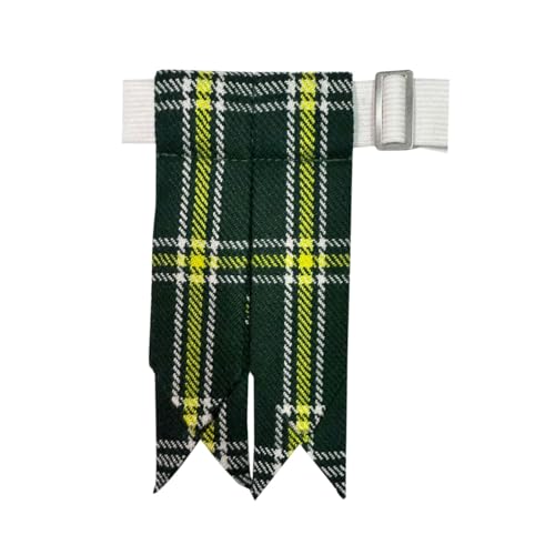 Men's Men's Tartans Kilt Flashes with Heavy Buckle Elastic Adjusters Fit - color: St Patrick