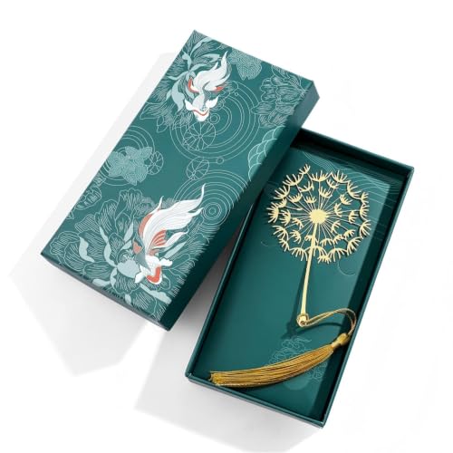 Hollow Flower Dandelion Metal Bookmark Tassel Gift for Bookworms