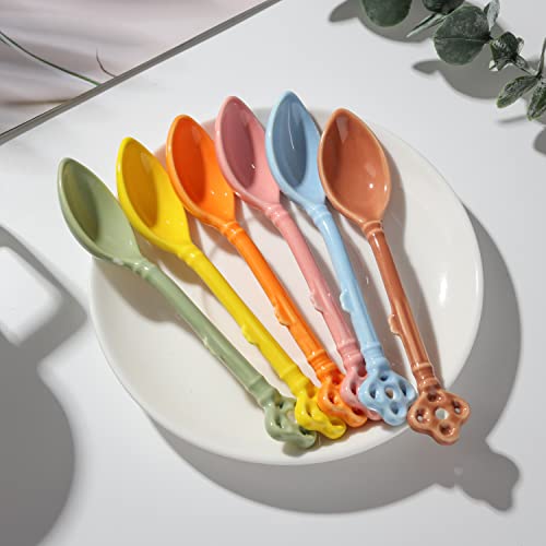 Coffee Spoons Ceramic Espresso Spoons set 6 Demitasse Spoons