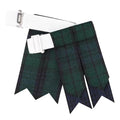 EZE Kilt Flashes for Men with Heavy Buckle Adjusters, Plain & Tartan Kilt Sock Flashes Acrylic Wool - color: Black Watch