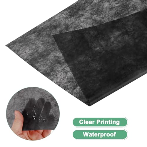 M METERXITY 38-Sheet Korean Cotton Wrapping Flower Paper, 11.8 Inch Waterproof Floral Wrapping Cotton Paper for Bouquets/Gift Packaging [Black] - color: Black