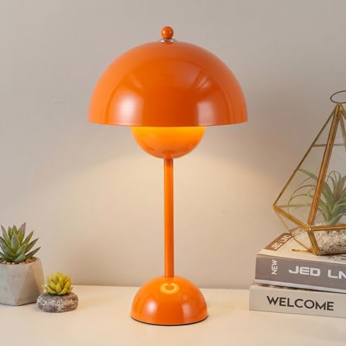 Creative Mid-Century Modern Bud Table Lamp for Home&Office, Pastel Orange - color: Pastel Orange
