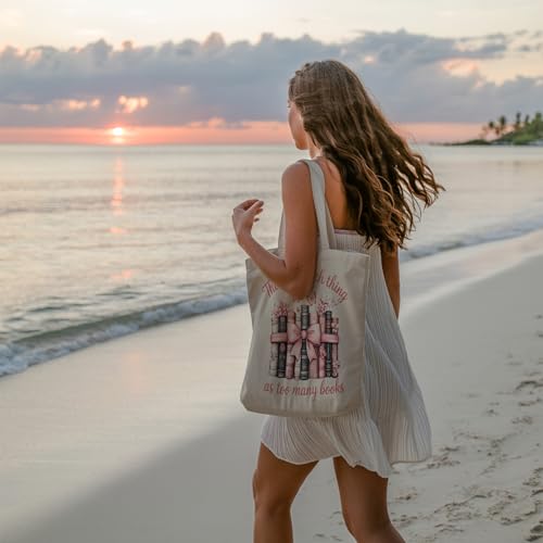 Aesthetic Canvas Tote Bag, Cute Reusable Bags for Women with Inner Pocket - color: Gray