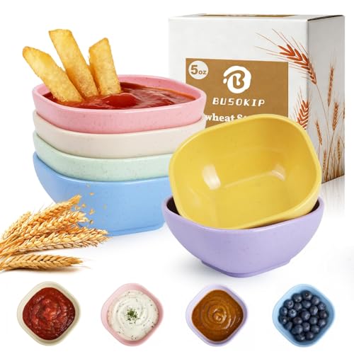 Soy Sauce Dish 5 OZ, Unbreakable Small Bowls for Dip - Colorful - color: Multicolor, size: 5 OZ