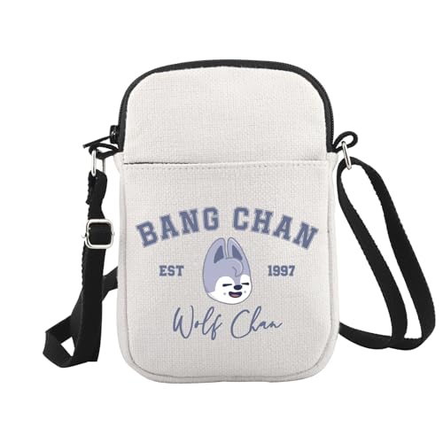 WCGXKO Korean Pop Gift Korean Group Merch Boys Group Est 1999 Dwaekki Crossbody Bag for Pop Music Lover - color: 1997wolf Cr