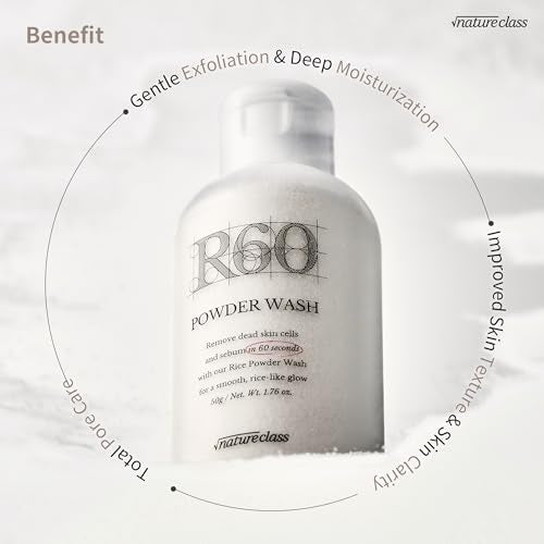 R60 Rice Powder Face Wash, Enzyme, Korean Skin Care, 1.76oz