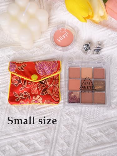 Baitaihem 15 Pack Jewelry Purse Pouch Gift Bags Chinese Style Brocade Embroidered Bag,Red(Small) - color: Red, size: Small