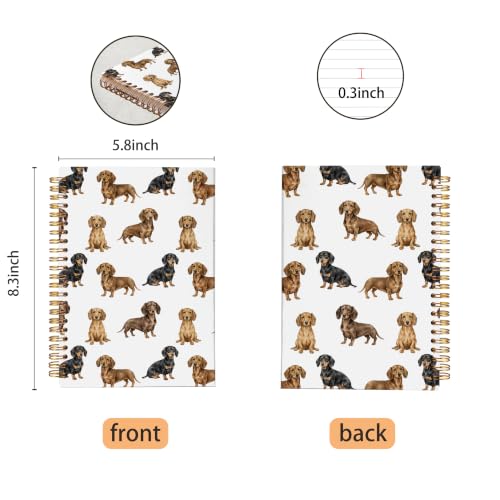 VNWEK Dachshund Dog Spiral Notebook Journal 5.5x8.3 Inch - color: Dachshund