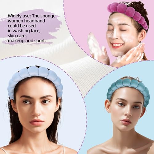 10 Pcs Velvet Cloth Spa Headbands for Women - Soft Hair Band for Makeup Application, Face Wash, and Beauty Routines - color: Velvet Cloth