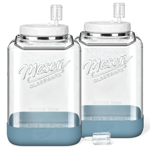 Large Fermentation Jars with Airlock, 2 Gallon Glass Jar with Lid - size: 2 Gallon