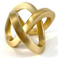 Gold Desk Accessories, Resin Gold Geometric Knot Sculpture for Decor