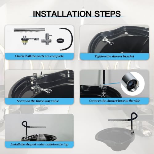 Hands-Free Shampoo Sprayer Head Salon Sink Attachment - size: Z