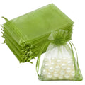 Crweety 50PCS Organza Bags 3x4 Green Small Gift Bags Mesh Drawstring - color: Olive Green