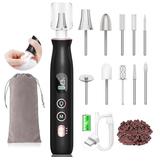 Electric Nail File Drill, Toe Nail Grinder for Thick Toenails & Callus - color: Vintage Black