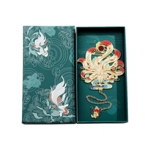 Shan Hai Jing Divine Beasts Bookmark Phoenix Dragon Koi Deer Good Luck Gift - color: Style 6 Gift Boxed