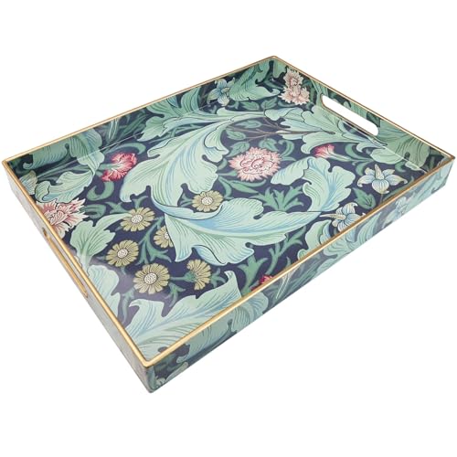 Spsyrine Plastic Serving Tray with Handles for Coffee Table, Leicester - color: Multi F