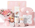 Birthday Gifts for Women, Spa Self Care Package Get Well Soon Gift Baskets - color: Pink - Sandalwood Rose