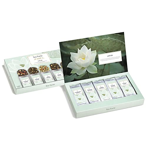 Tea Forte Single Steeps Tea Sampler, Lotus, 15 Pouches - size: 15 Count (Pack of 1)