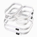YQBRAO Clear Hard Shell Zipper Cases, 6 Travel Organizers, 2M 4S, White - color: White, size: 6 Pack (2M+4S)