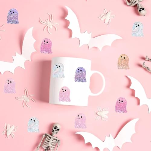 Glitter Ghost Roll Stickers Halloween Decorative Labels for Craft Party - style: Glitter Ghost