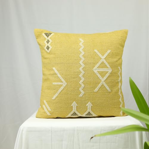 Trade Star 100% Cotton Designer Tribal Cushion Cover Sabra Kilim Pillow Cover Beautiful Handcrafted Farmhouse Cushion Case Fall Decor Pillow Cover Designer Spring Sofa Pillow Case for Home - color: Pattern -17