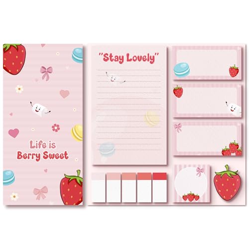 KatchOn Life is Berry Sweet Sticky Notes Set, 550 Sheets - color: Pink