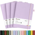 Oucaru 4 Pack A5 Lined Journal Notebook, 180 Pages 100 GSM Paper for Travel - color: Lavender, size: 4 Pack
