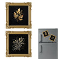 Magnetic Picture Frames for Refrigerator, Mini Gold Frames Set of 2 - color: Golden F