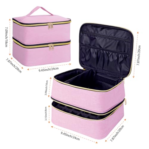 Nail Polish Organizer Holds 30 Bottles (15 ml/0.5 floz),Pink Gold - color: Pink Gold