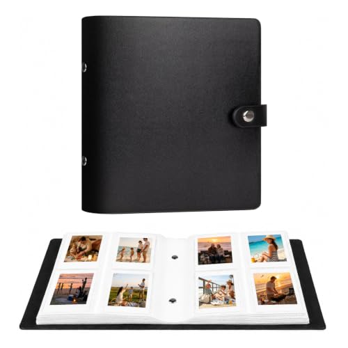 Ruibytree 320 Pockets Album for Instax Mini & Polaroid 2x3" Pictures,Black - color: Black