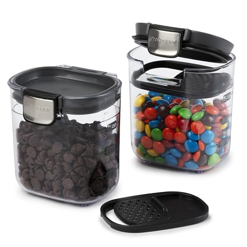 Progressive PKS-401 1.5 Cup Mini Prokeeper+ Airtight Silicone Seal Storage Container Great For Spices & Baking Acessories (2- Piece) - size: 2- Piece