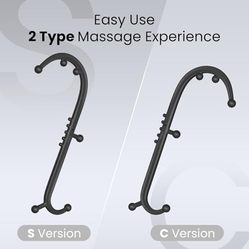 LiBa Trigger Point Massage Tool 11-Node, Collapsible S/C Curve - color: Detachable Black (1 Pack)