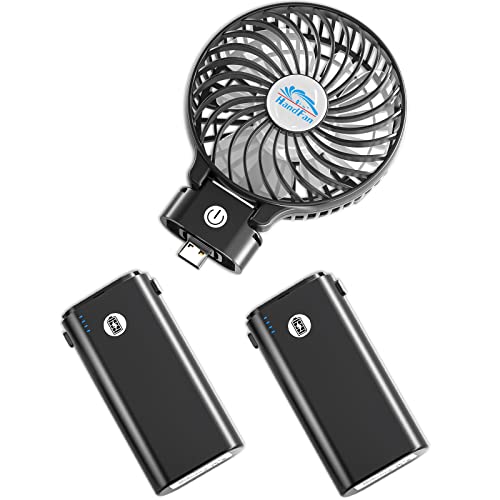 HandFan 10400mAh Portable Handheld Fan, 40Hrs Long-Lasted Hand Fan Rechargeable, Mini Personal Fans Foldable, Heavy Duty Battery Fans for Travel Beach Concerts Cruise(Clear Blade) - color: Transparent Blade