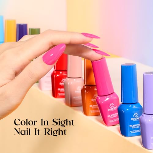 Beetles Gel Nail Polish Kit with U V Light - 35 Colors 68Pcs Gel Polish Set - color: C-Seasonal Whispers