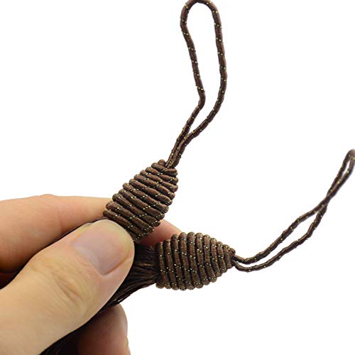 20pcs 6 Inch Silky Tassels with Chinese Knot for DIY Crafts(Dark Coffee) - color: Dark Chocolate