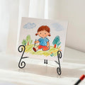 Plate Stand, 1 Pack 6 Inch Plate Holder for Display, Black Foldable Iron Table Easel for Picture Book Photo Frame Decorative Plate - size: 6 Inch - 1Pack