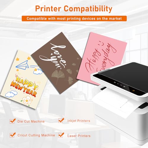 Guakicae 40 Sheets Cream Cardstock 8.5 x 11 Off White Paper 75lb - color: Cream, size: 40 Sheets
